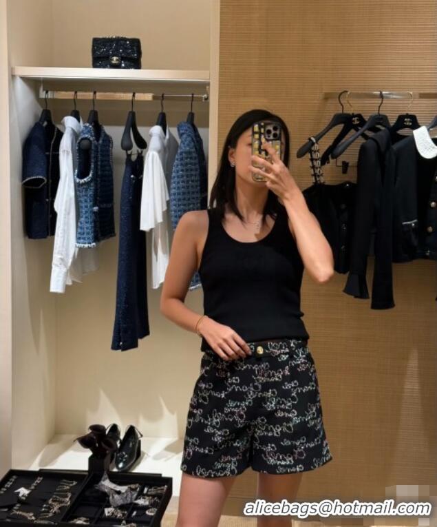 Fashion Discount Chanel Wool Shorts CH112720 Black 2025