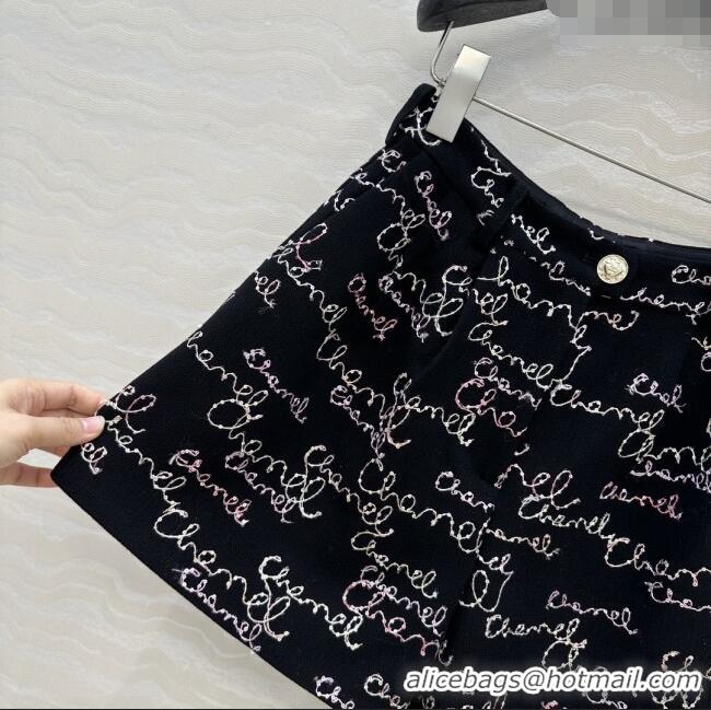 Fashion Discount Chanel Wool Shorts CH112720 Black 2025