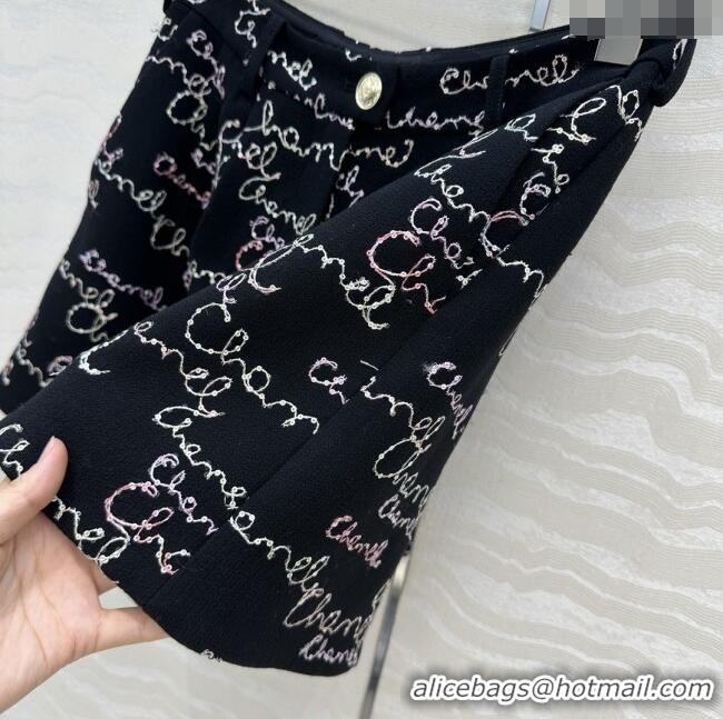 Fashion Discount Chanel Wool Shorts CH112720 Black 2025