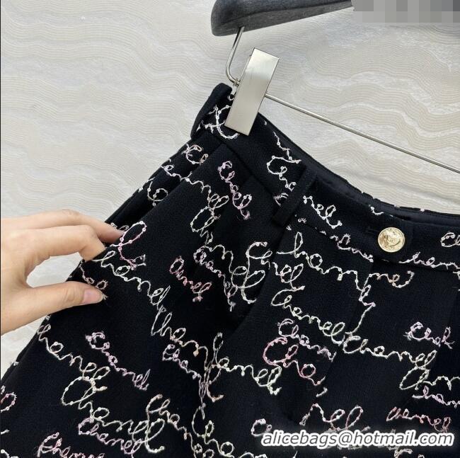 Fashion Discount Chanel Wool Shorts CH112720 Black 2025