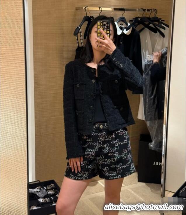 Fashion Discount Chanel Wool Shorts CH112720 Black 2025