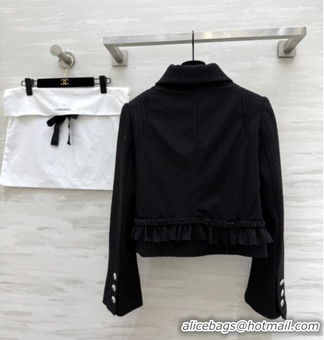 Good Product Chanel Tweed Jacket CH112724 Black 2025
