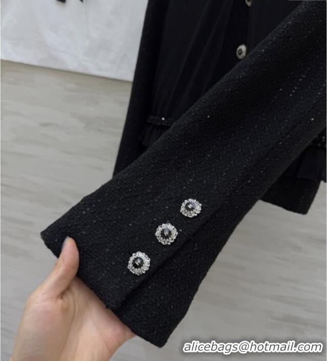 Good Product Chanel Tweed Jacket CH112724 Black 2025