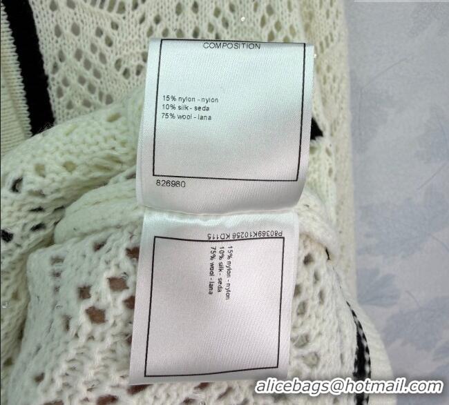 Famous Brand Chanel Wool Knit Cardigan CH120104 White 2025