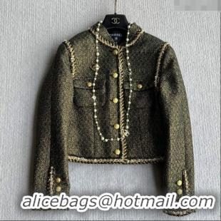 Unique Discount Chanel Tweed Jacket CH120102 Green 2025