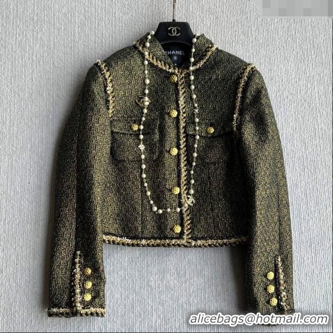 Unique Discount Chanel Tweed Jacket CH120102 Green 2025