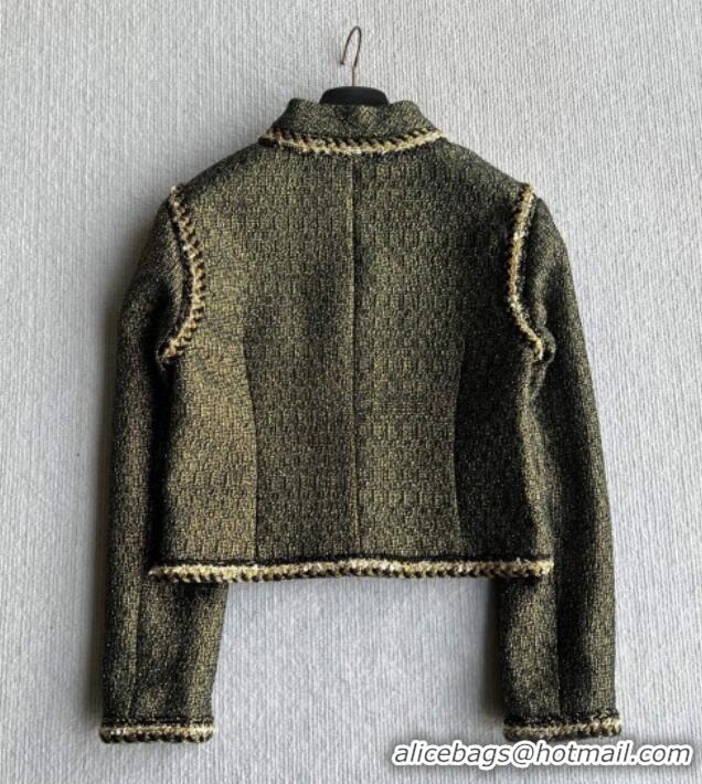 Unique Discount Chanel Tweed Jacket CH120102 Green 2025