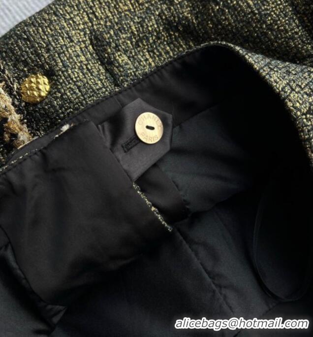 Buy Fashionable Chanel Tweed Skirt CH120102 Green 2025