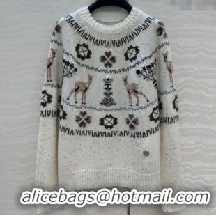 Top Grade Chanel Wool Cashmere Sweater CH120125 White 2025