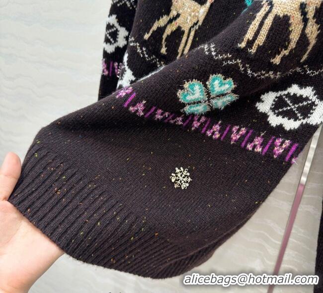 Grade Design Chanel Wool Cashmere Sweater CH120125 Brown 2025