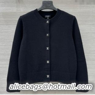 Promotional Chanel Cashmere Blend Cardigan CH120214 Black 2025