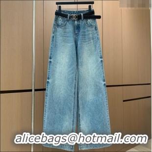 Luxury Classic Chanel Cotton Jeans CH120254 Blue 2025