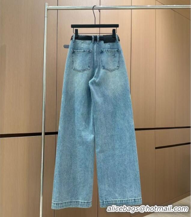 Luxury Classic Chanel Cotton Jeans CH120254 Blue 2025