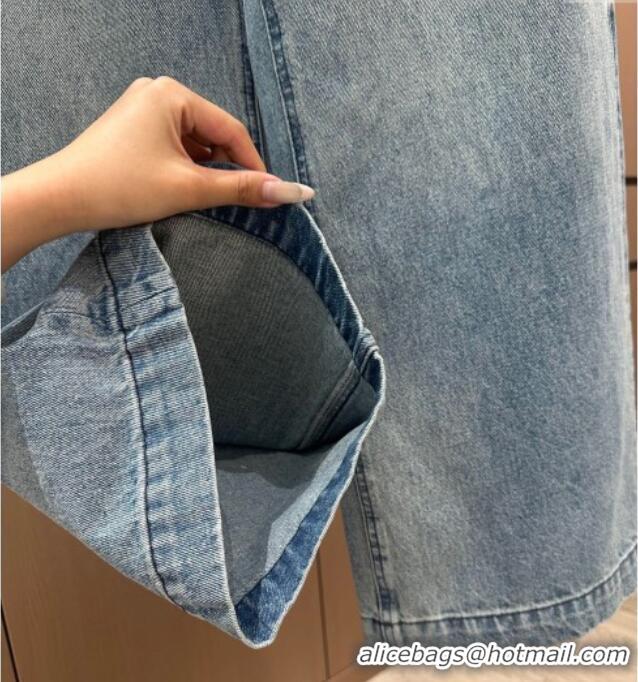 Luxury Classic Chanel Cotton Jeans CH120254 Blue 2025