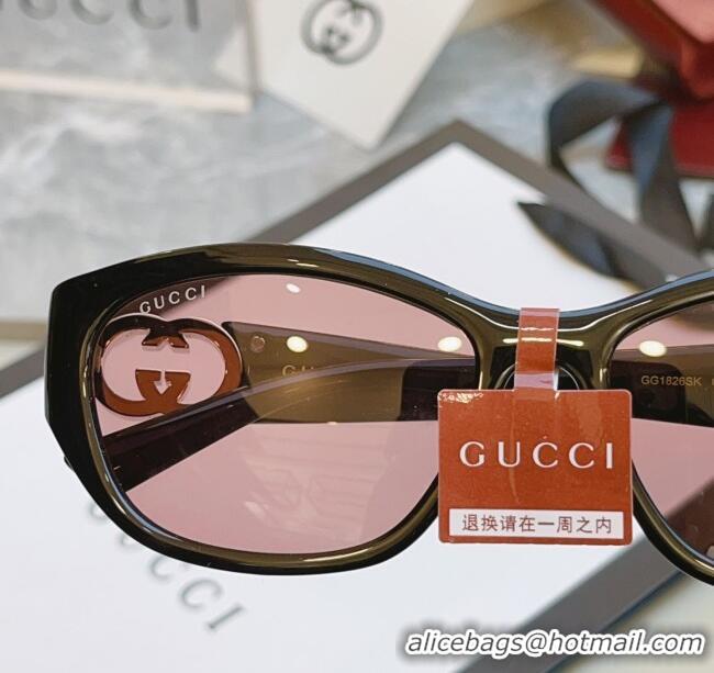 Fashion Wholesale Gucci Sunglasses GG1826SK Black/Red 2025