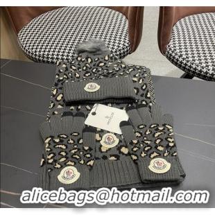 Affordable Price Moncler Wool Hat, Gloves & Scarf M103026 Deep Grey 2025