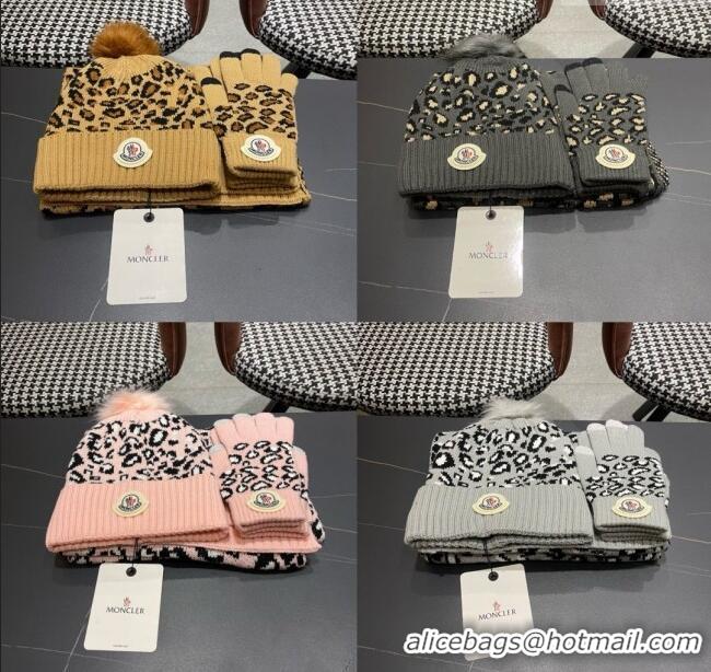 Best Quality Moncler Wool Hat, Gloves & Scarf M103028 Light Grey 2025