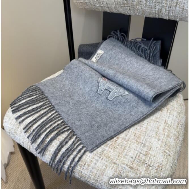 Spot Bulk Hermes Long 190x35cm Scarf H110504 Grey 2025
