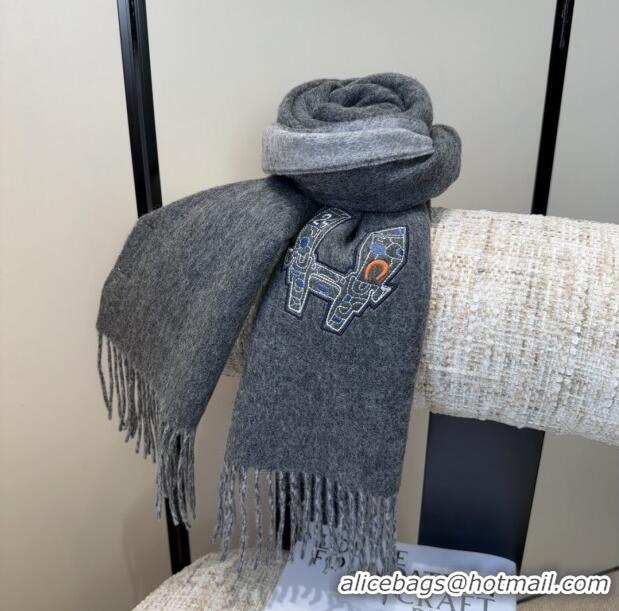 Spot Bulk Hermes Long 190x35cm Scarf H110504 Grey 2025