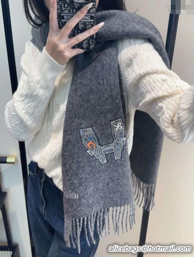 Spot Bulk Hermes Long 190x35cm Scarf H110504 Grey 2025