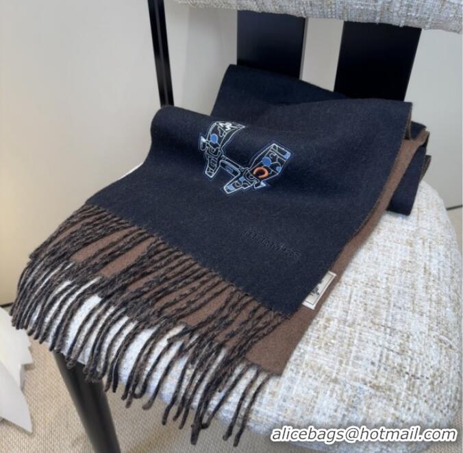 Best Price Hermes Long 190x35cm Scarf H110505 Black 2025