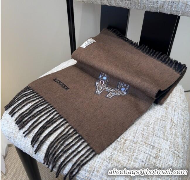 Best Price Hermes Long 190x35cm Scarf H110505 Black 2025