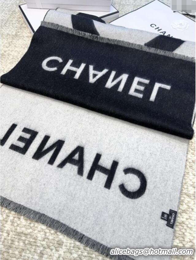 Spot Bulk Chanel Cashmere Long Scarf 200x70cm CH110517 Black 2025