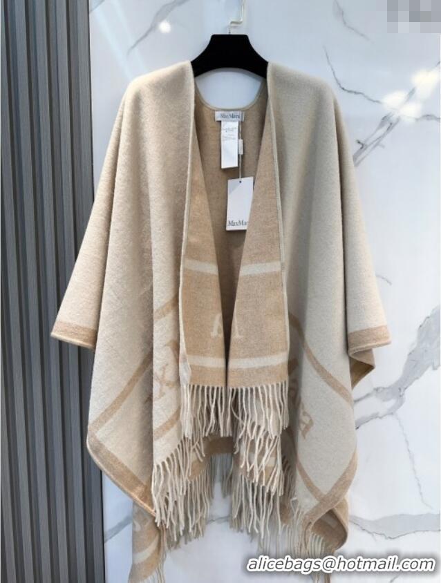 Luxury Classic Max Mara Wool Cape M110520 Beige 2025