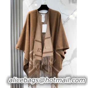 Original Cheap Max Mara Wool Cape M110521 Brown 2025