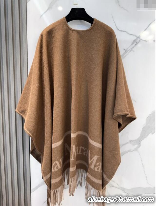 Original Cheap Max Mara Wool Cape M110521 Brown 2025