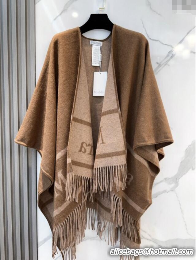 Original Cheap Max Mara Wool Cape M110521 Brown 2025
