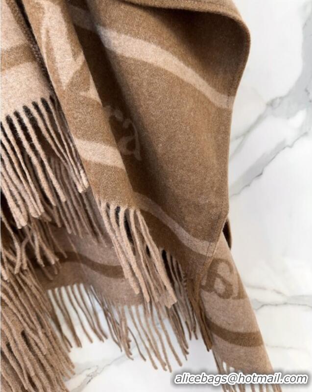 Original Cheap Max Mara Wool Cape M110521 Brown 2025