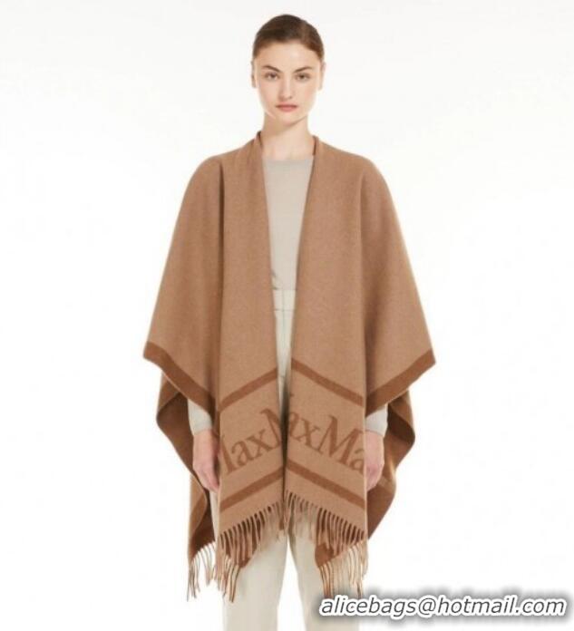 Original Cheap Max Mara Wool Cape M110521 Brown 2025