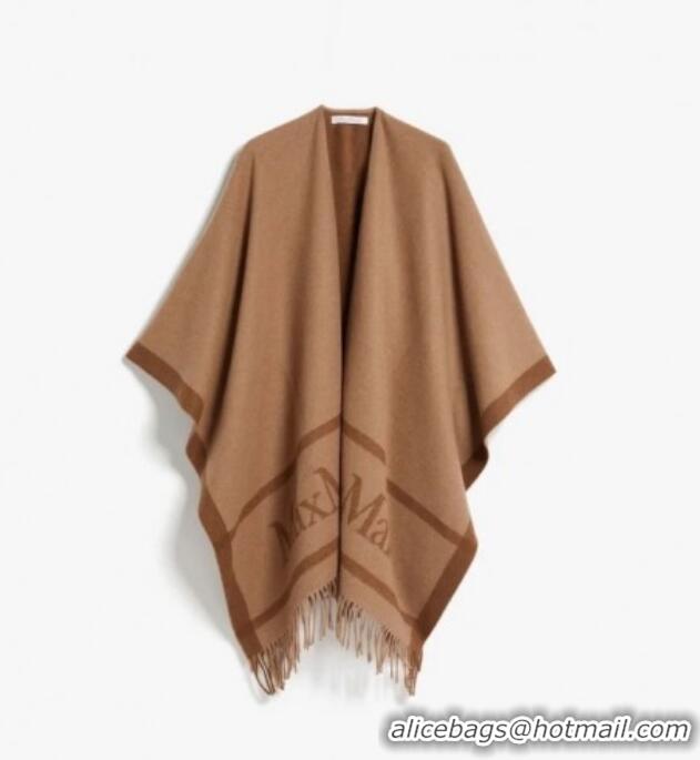 Original Cheap Max Mara Wool Cape M110521 Brown 2025