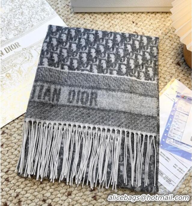 Modern Classic Dior Oblique Cashmere Scarf D110511 Grey 2025