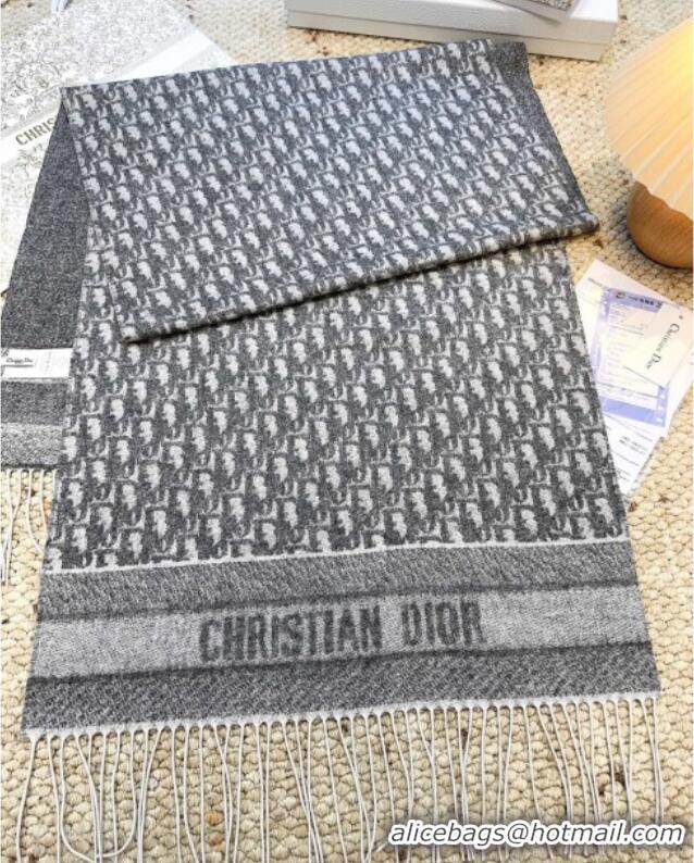 Modern Classic Dior Oblique Cashmere Scarf D110511 Grey 2025