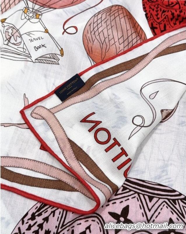 Market Sells Louis Vuitton Cashmere & Silk Scarf 140x140 LV110512 Red 2025