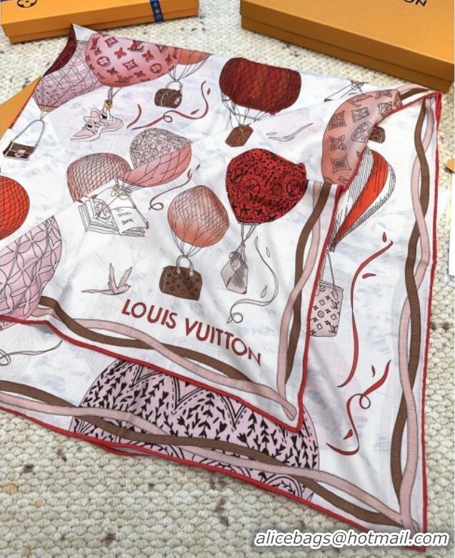Market Sells Louis Vuitton Cashmere & Silk Scarf 140x140 LV110512 Red 2025