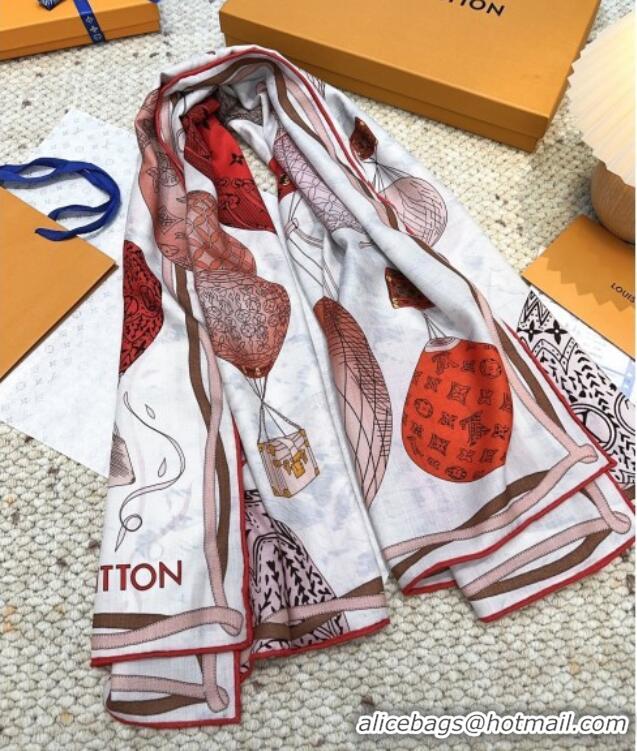 Market Sells Louis Vuitton Cashmere & Silk Scarf 140x140 LV110512 Red 2025