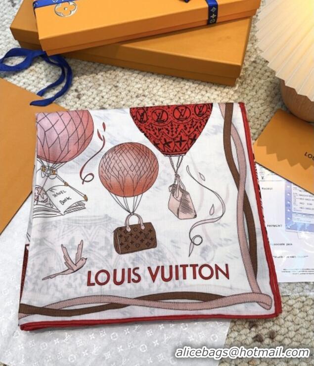 Market Sells Louis Vuitton Cashmere & Silk Scarf 140x140 LV110512 Red 2025
