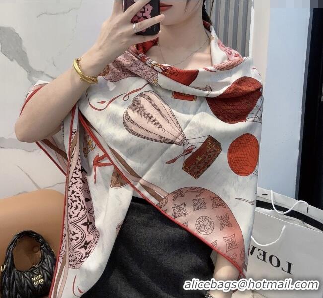Market Sells Louis Vuitton Cashmere & Silk Scarf 140x140 LV110512 Red 2025