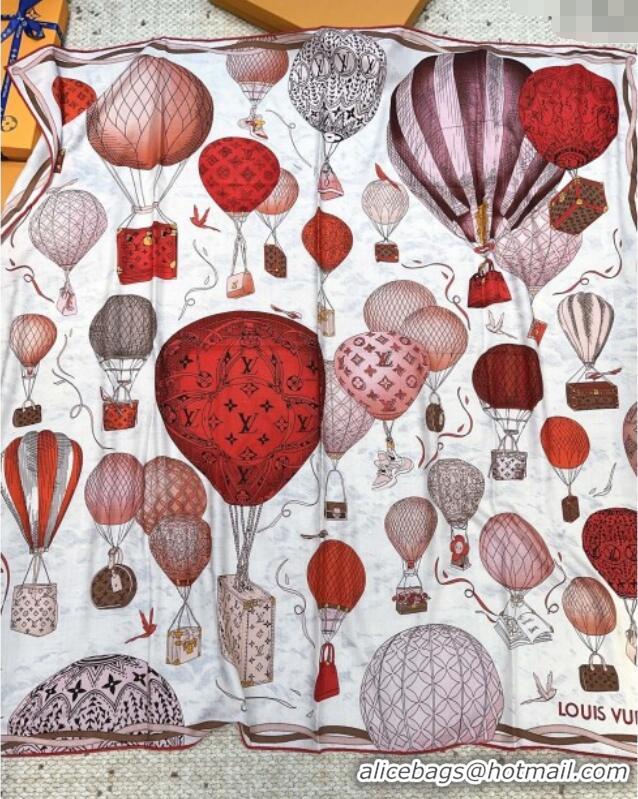 Market Sells Louis Vuitton Cashmere & Silk Scarf 140x140 LV110512 Red 2025