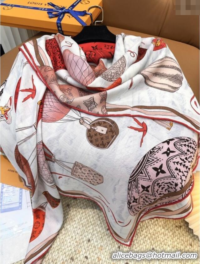 Market Sells Louis Vuitton Cashmere & Silk Scarf 140x140 LV110512 Red 2025