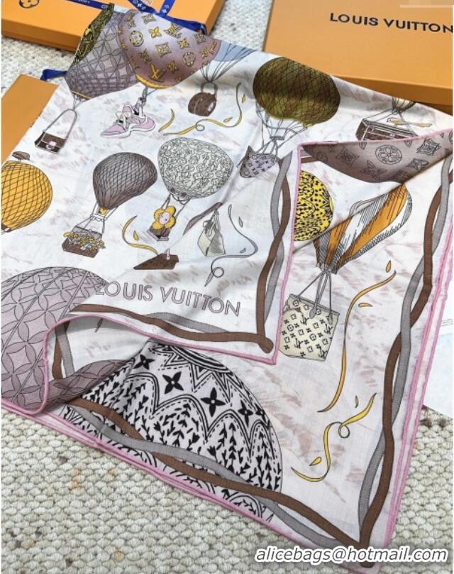 Market Sells Louis Vuitton Cashmere & Silk Scarf 140x140 LV110513 Beige 2025