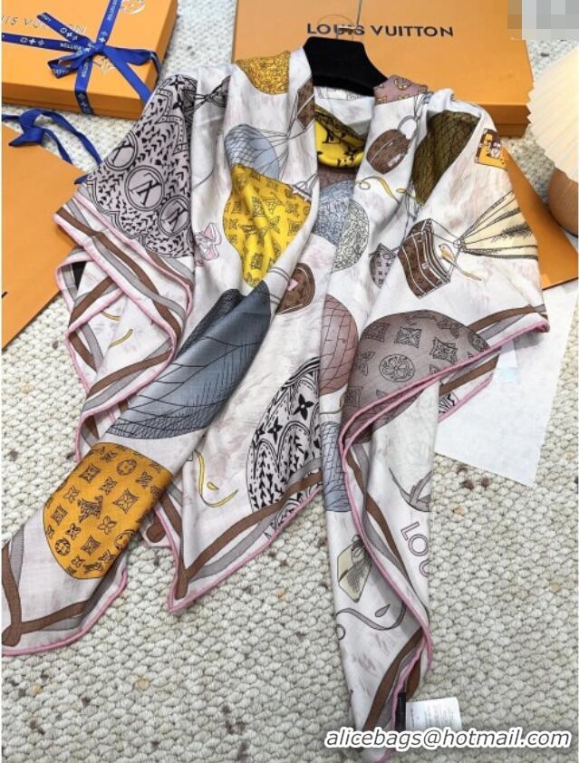 Market Sells Louis Vuitton Cashmere & Silk Scarf 140x140 LV110513 Beige 2025