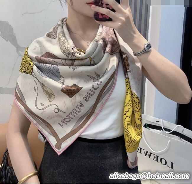 Market Sells Louis Vuitton Cashmere & Silk Scarf 140x140 LV110513 Beige 2025