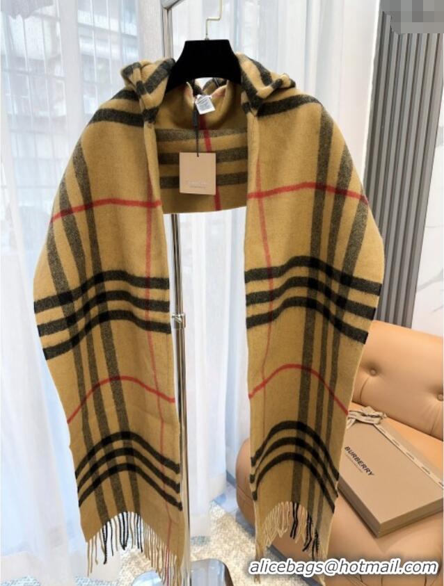 Modern Classic Burberry Cashmere Hooded Scarf B110601 2025