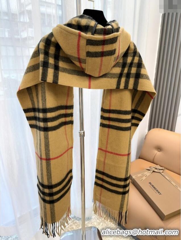 Modern Classic Burberry Cashmere Hooded Scarf B110601 2025