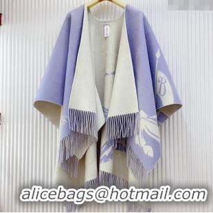 Modern Classic Burberry Cashmere Cape B110602 Light Purple 2025