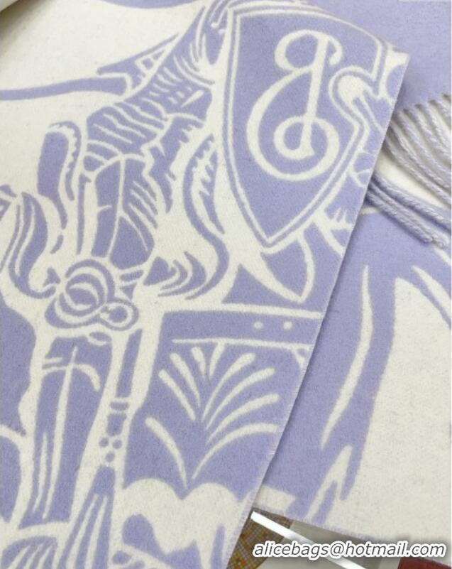 Modern Classic Burberry Cashmere Cape B110602 Light Purple 2025